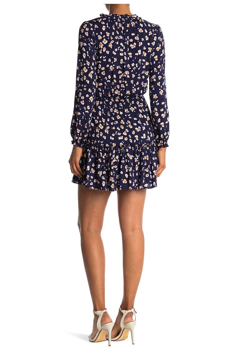 KENEDIK Keyhole Long Sleeve Smocked Dress, Alternate, color, 