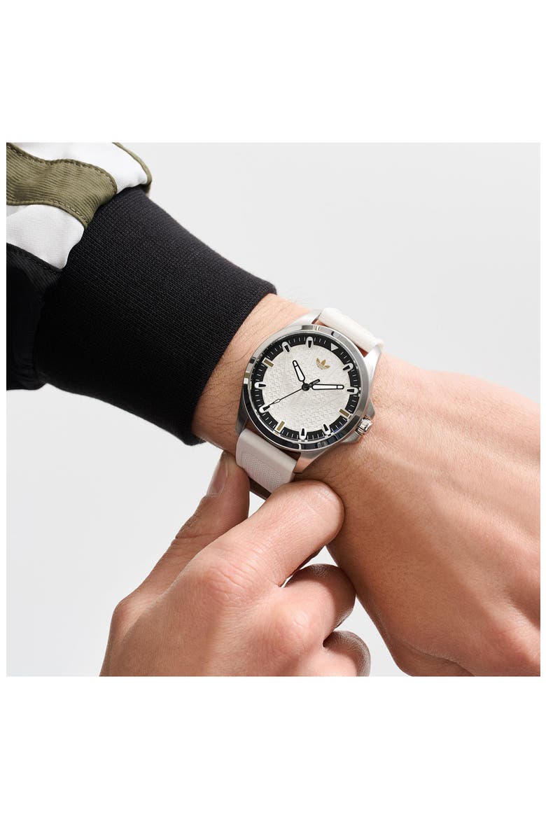 AO Fashion Iconic One White Silicone Strap Watch, 40mm, Alternate, color, WHITE