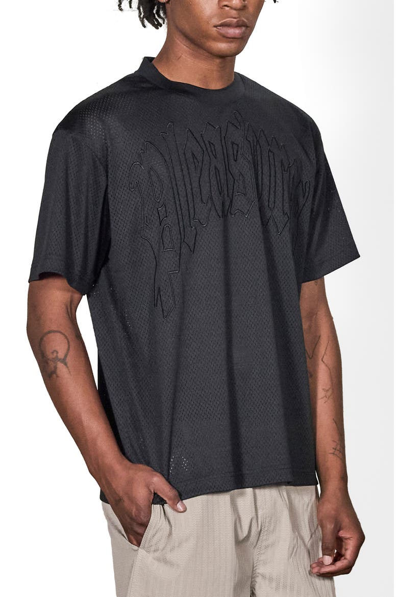 Twitch Cotton Mesh T-Shirt, Alternate, color, BLACK