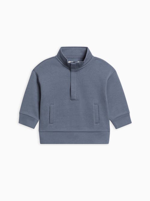 Kendi Eunan Fleece Half Zip Pullover Sweatshirt In Blue