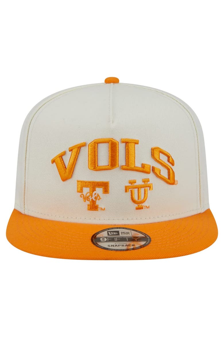 Men's New Era White Tennessee Volunteers Collegiate 9FIFTY A-Frame Snapback Hat, Alternate, color, White