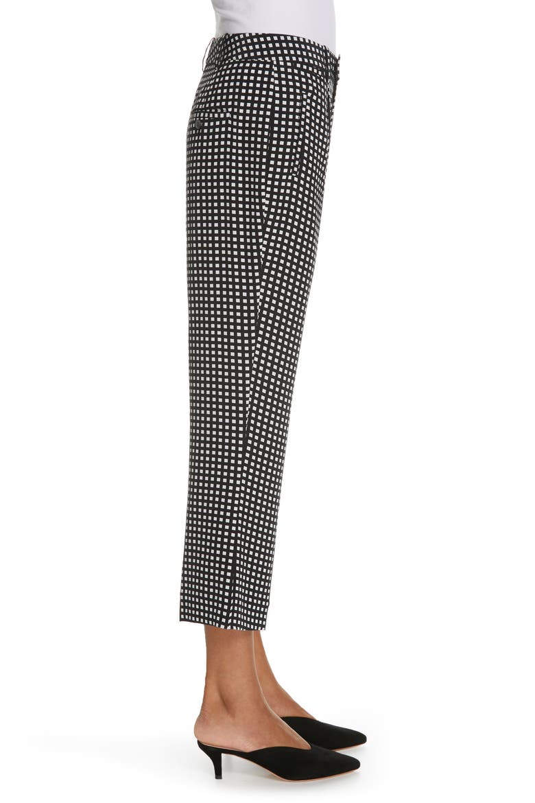 Bergen Check Crop Pants, Alternate, color, TRUE BLACK NATURAL WHITE