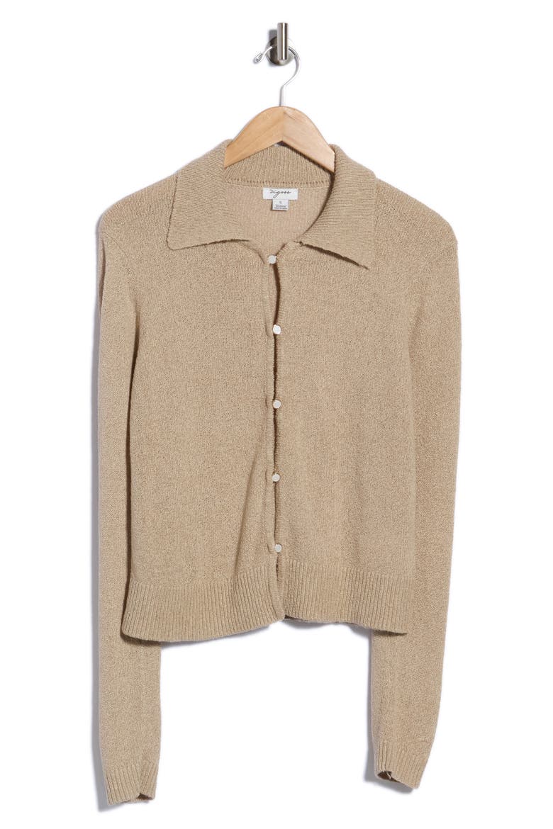 Pearl Button Cardigan, Main, color, OATMEAL