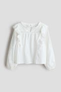 H&M Ruffle-trimmed cotton blouse