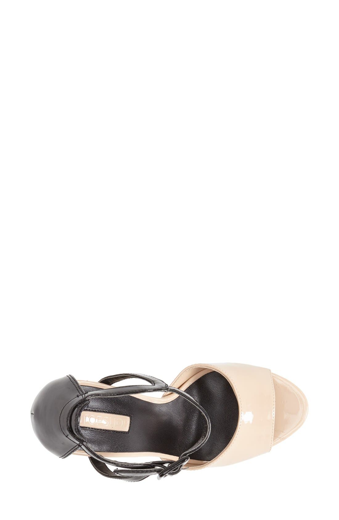 Topshop 'Lena' Ankle Strap Platform Sandal, Alternate, color, 