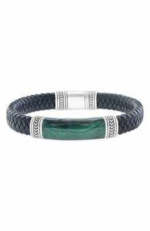 Malachite & Leather Bracelet