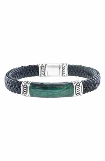 Malachite & Leather Bracelet
