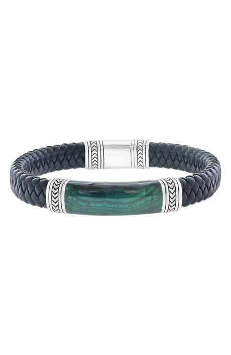 EFFY Malachite & Leather Bracelet