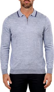 Maceoo Quarter Zip Merino Wool Sweater