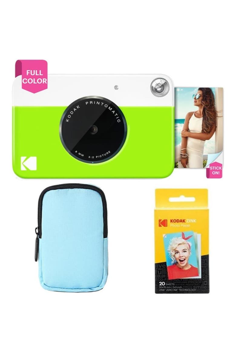 Printomatic Bundle + Blue Case & 20 Zink, Main, color, Green