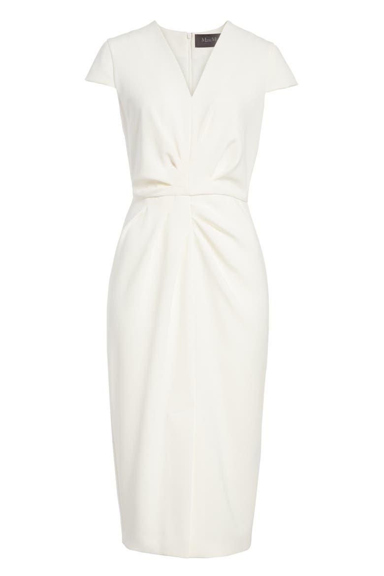 Full Drape Midi Dress, Alternate, color, WHITE