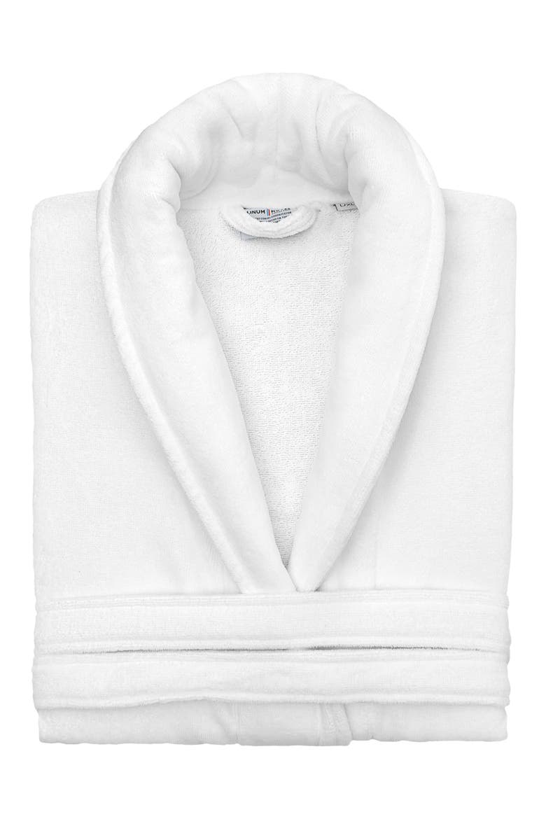 Anovia Velour Cotton Robe, Alternate, color, WHITE