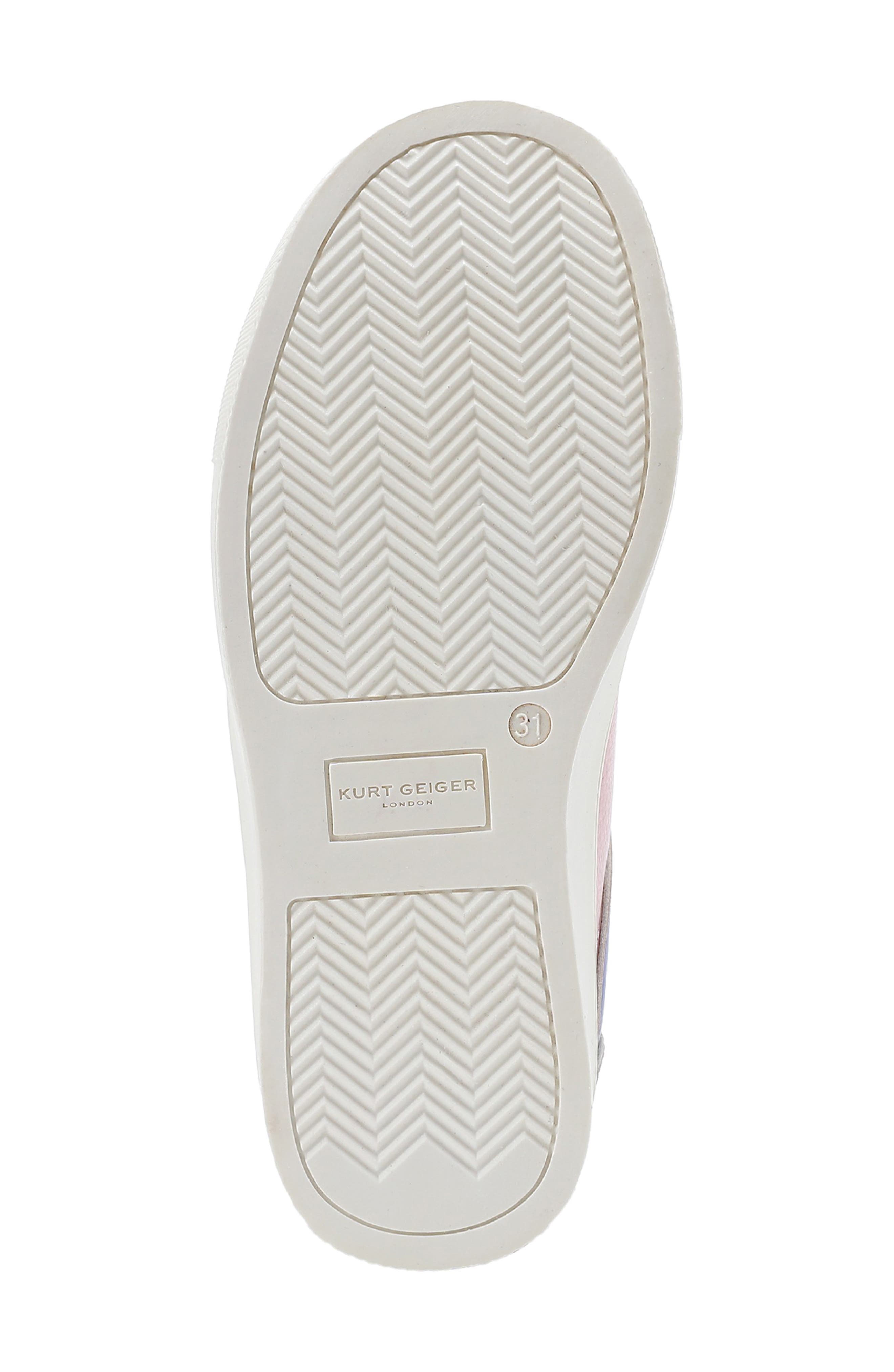 Kurt Geiger London Kids' Mini Luckson Heart Platform Sneaker, Alternate, color, Pink Multi