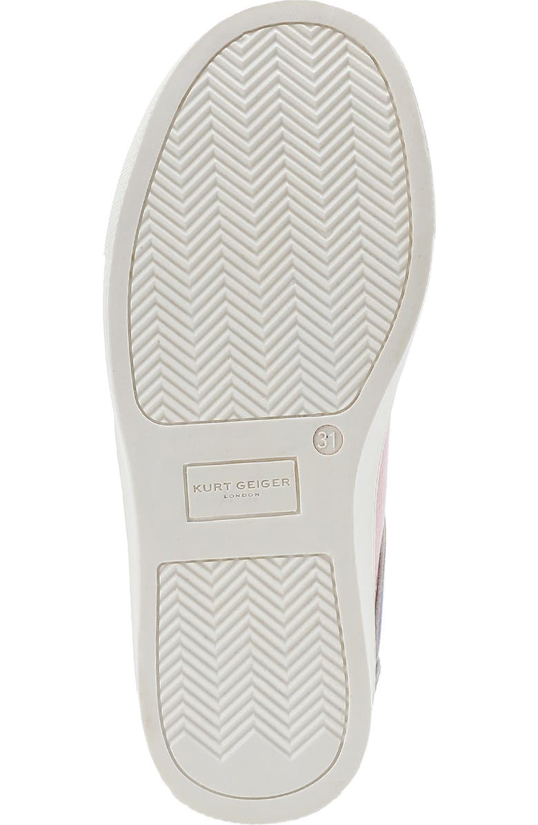 Kurt Geiger London Kids' Mini Luckson Heart Platform Sneaker, Alternate, color, Pink Multi