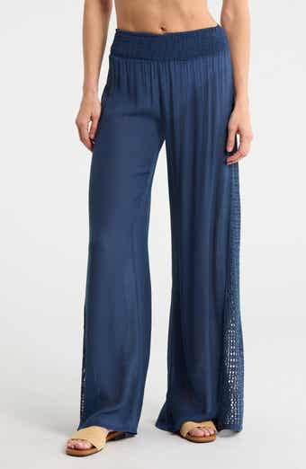 Elan Crochet Panel Cover-Up Pants