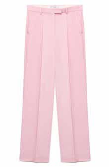 MANGO Pleat Front Wide Leg Pants