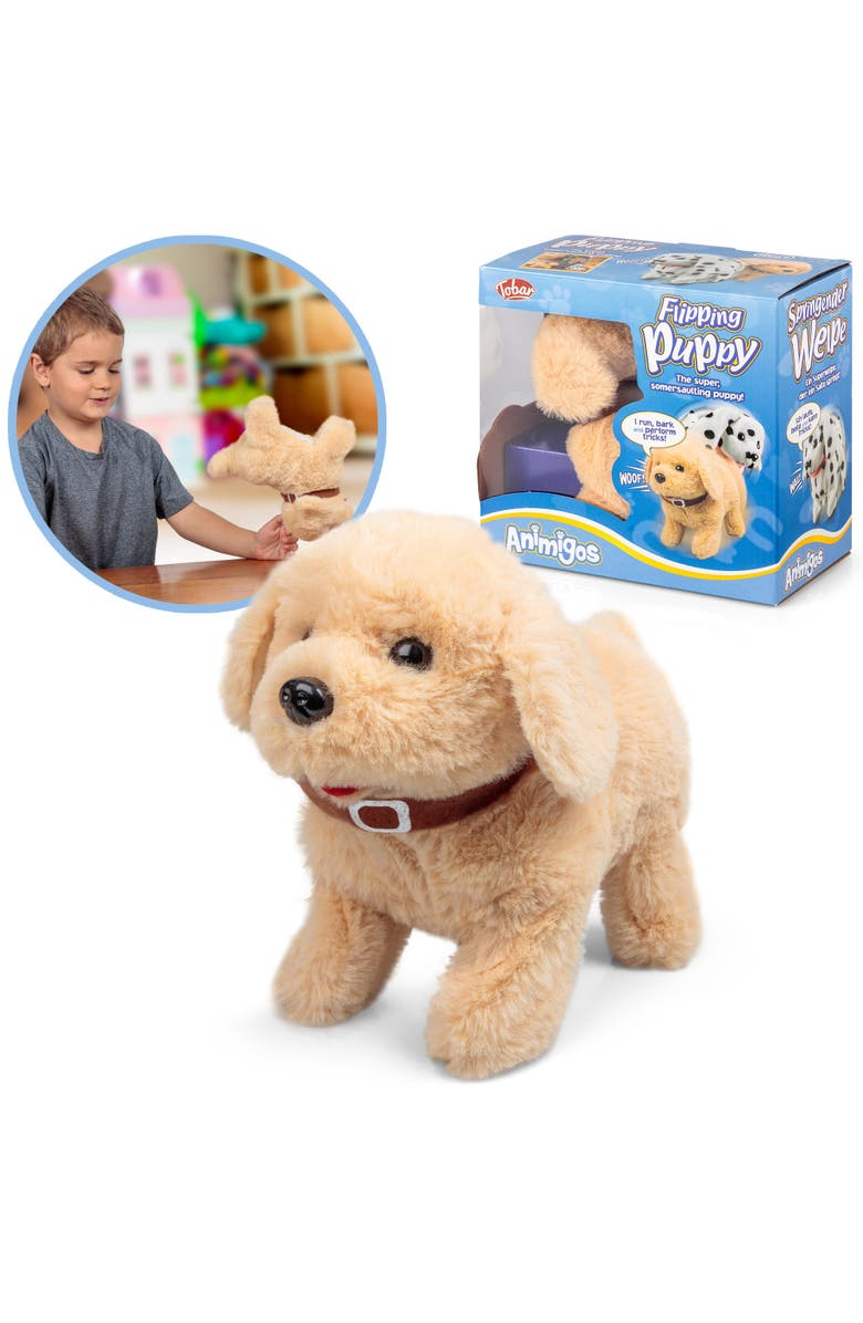 Tobar Animigos Flipping Puppy Labrador Interactive Toy, Alternate, color, 