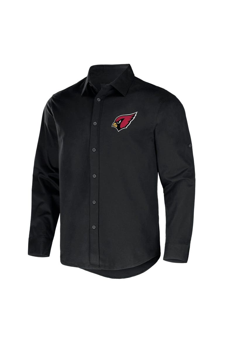 Men's NFL x Darius Rucker Collection by Fanatics Black Arizona Cardinals Convertible Twill Long Sleeve Button-Up Shirt, Alternate, color, Black