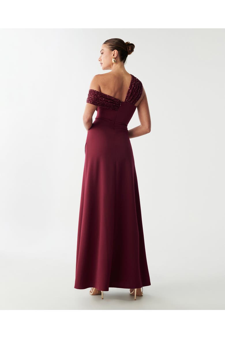 Trisha Maxi Dress, Alternate, color, Burgundy
