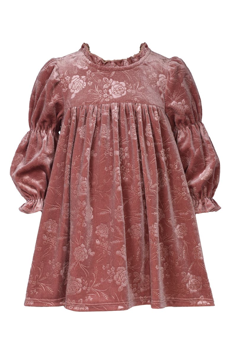 Iris & Ivy Long Sleeve Velvet Dress, Main, color, 