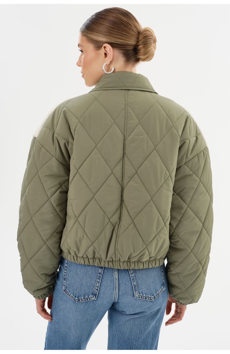 LAMARQUE PEYTON | Mixed Media Bomber Jacket, Alternate, color, 