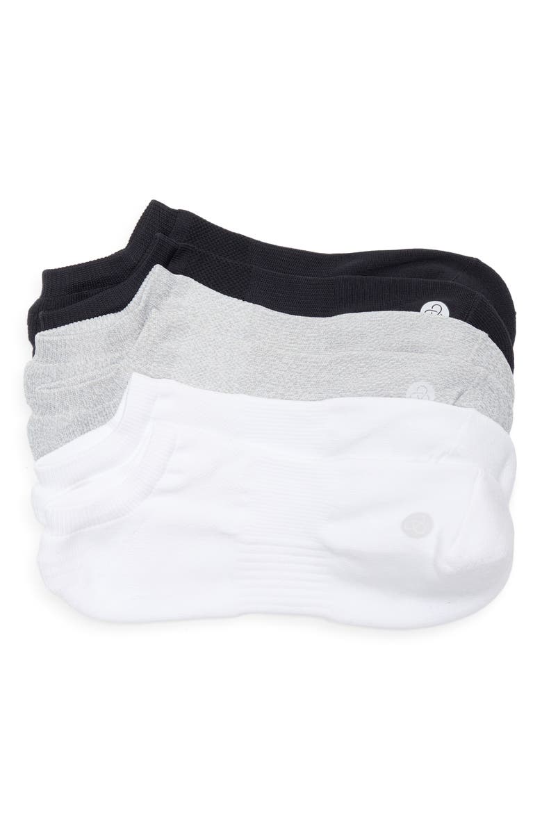 Zella 3-Pack Low Training Socks, Main, color, White Multi