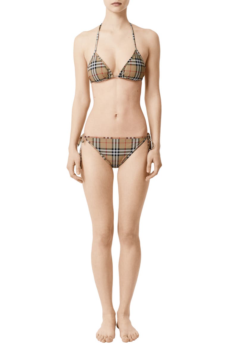 Burberry Cobb Vintage Check Two-Piece Swimsuit, Alternate, color, 