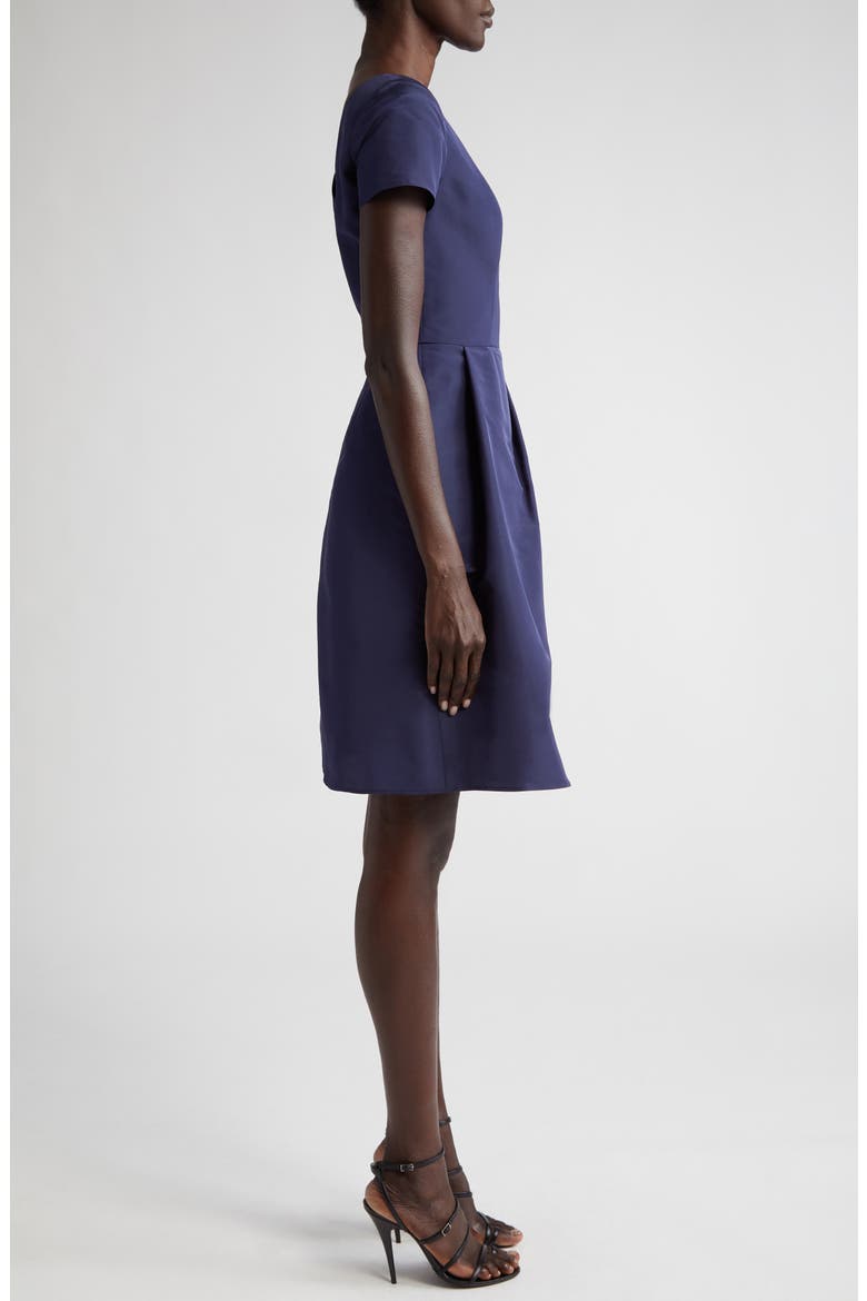 Beatuea Neck Silk A-Line Dress, Alternate, color, MIDNIGHT