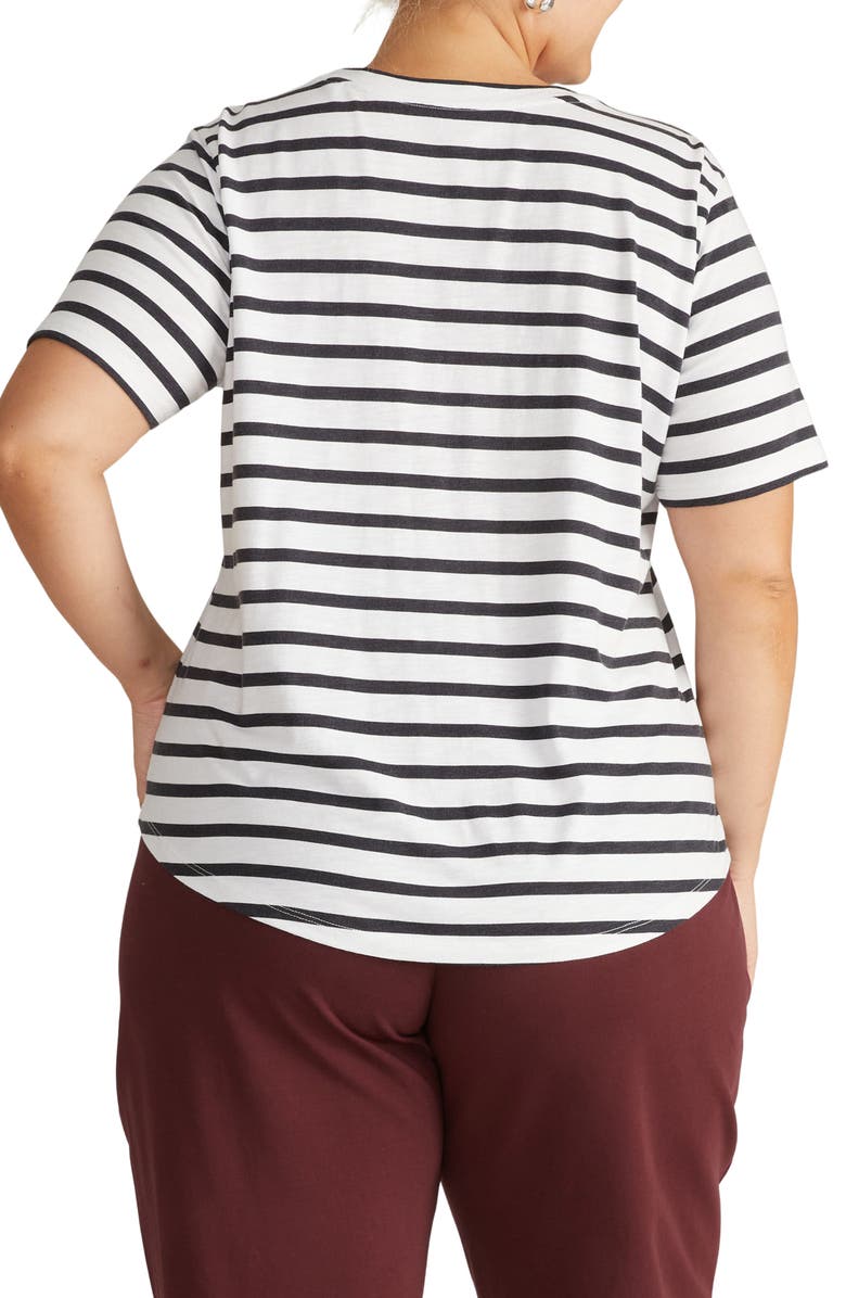 Universal Standard Light as Air Tee Rex T-Shirt, Alternate, color, Zen White/ Black