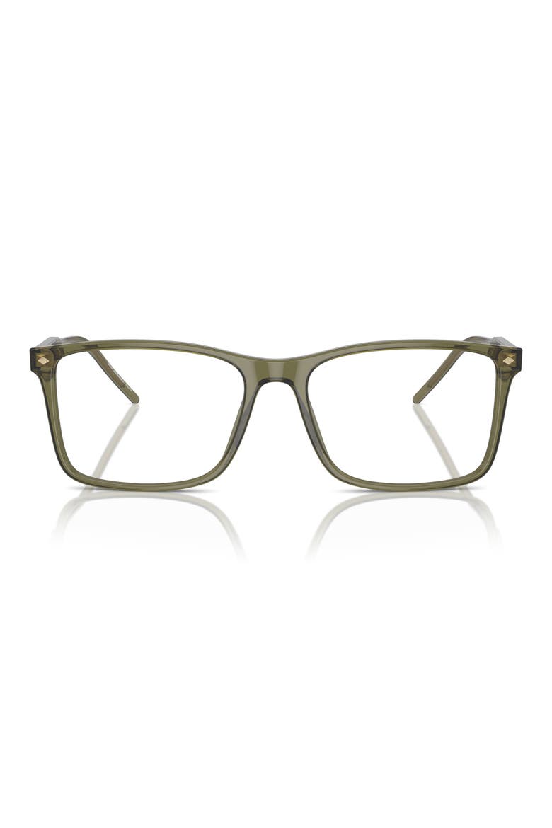 55MM RECTANGLE, Main, color, TRANSPARENT GREEN / DEMO LENS