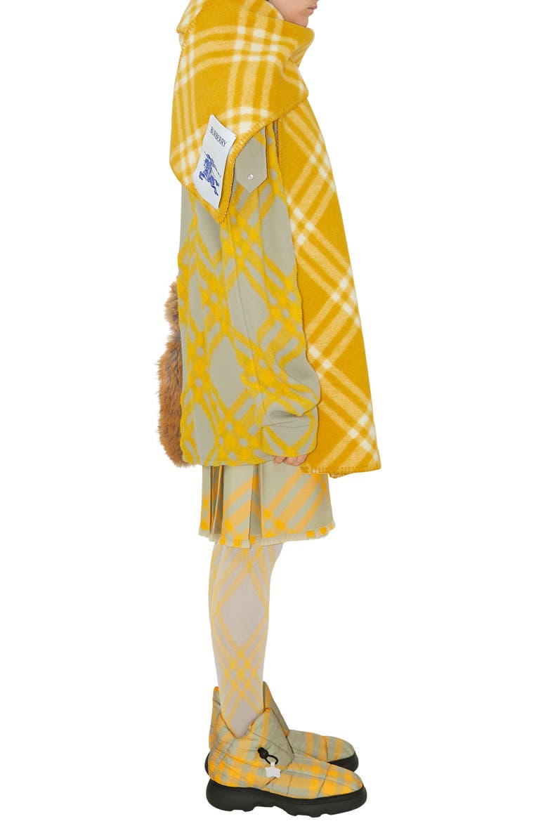 Burberry Check Pleated Kilt Skirt, Alternate, color,