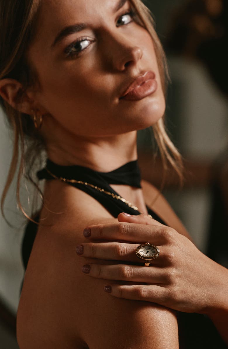 BULOVA Archive Series Art Deco Ring Watch, 17mm x 24mm, Alternate, color, Gold-Tone