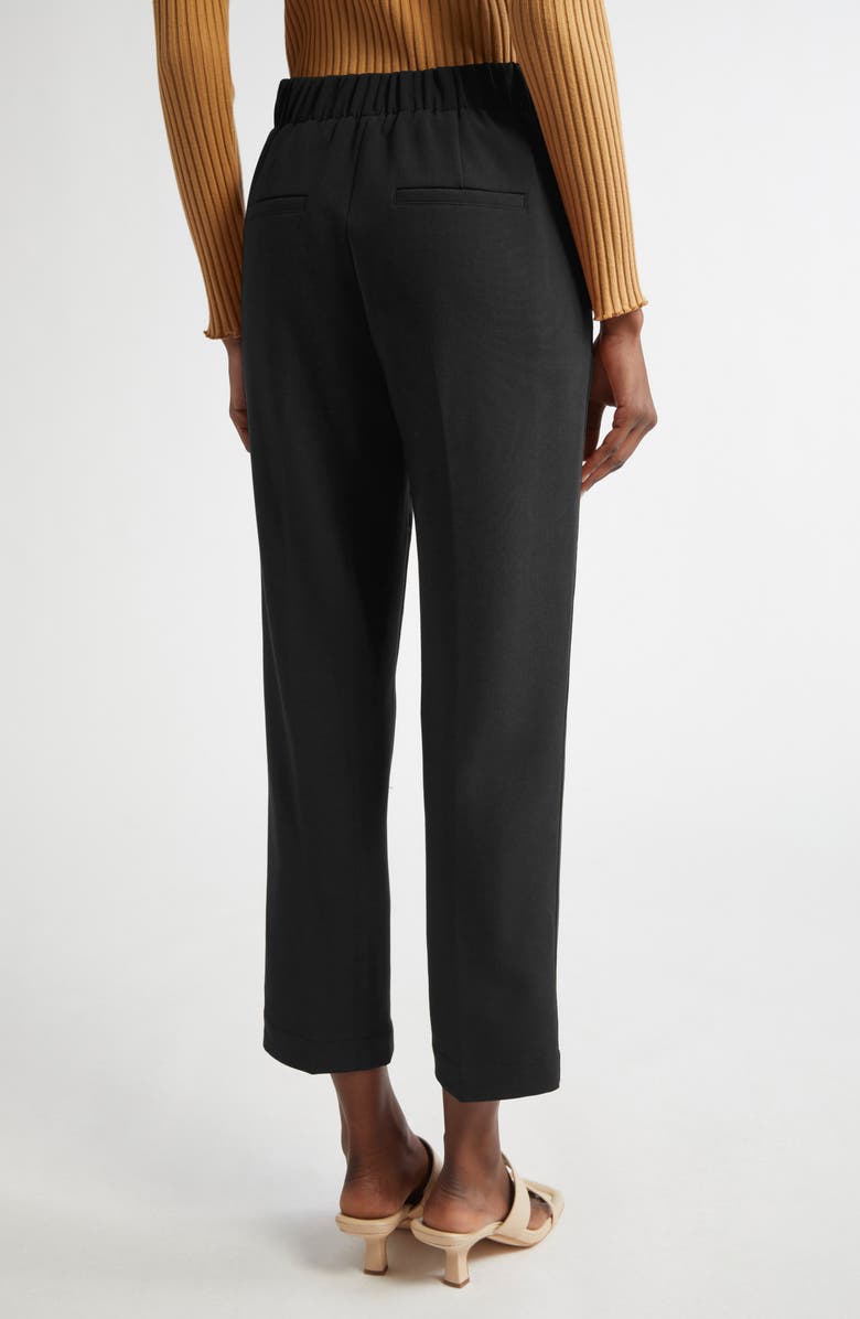 Vince Pleated Pull-On Tapered Leg Pants, Alternate, color, Black