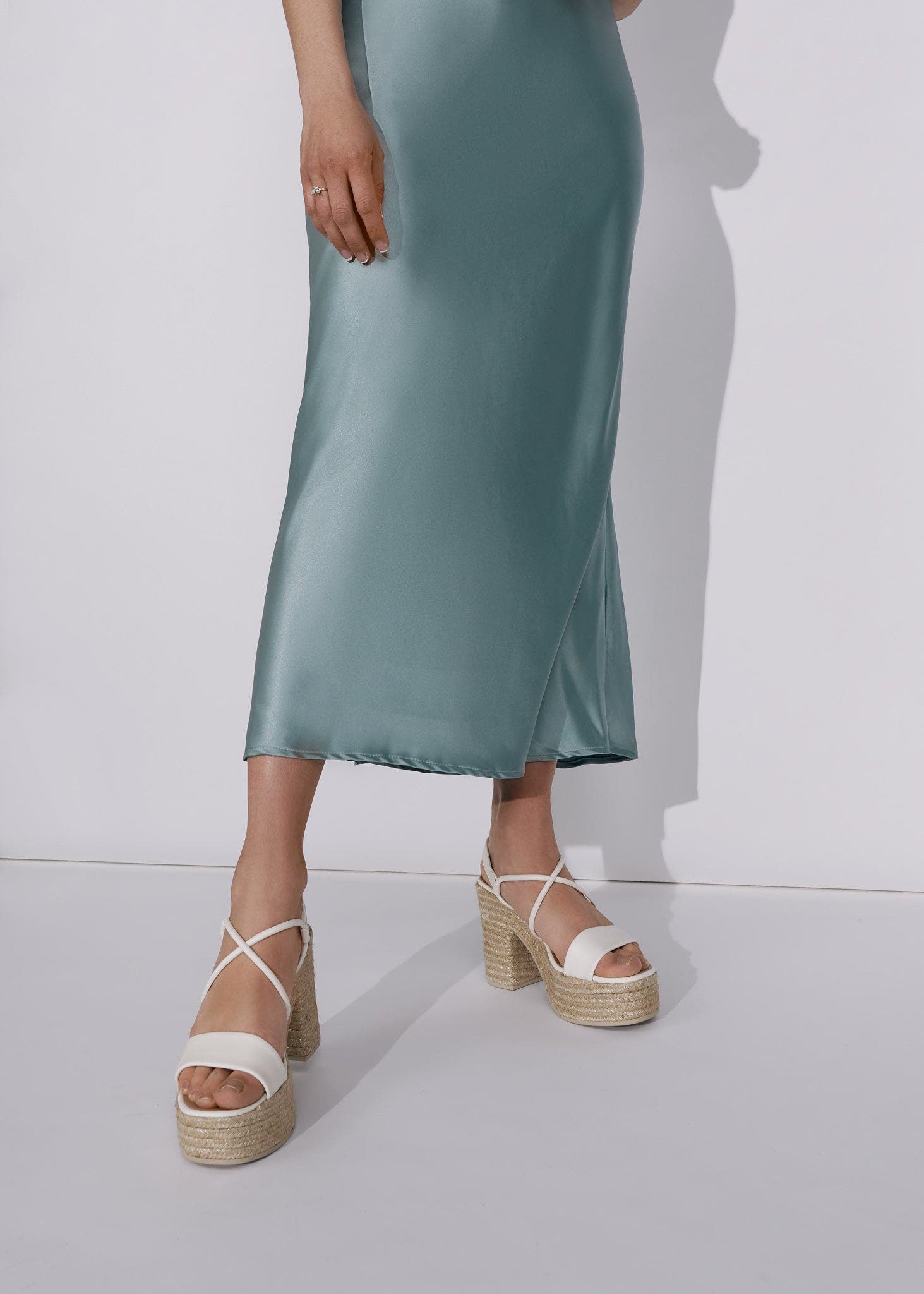 VISCATA Elia Leather Espadrille Sandal Heels, Alternate, color, Ivory