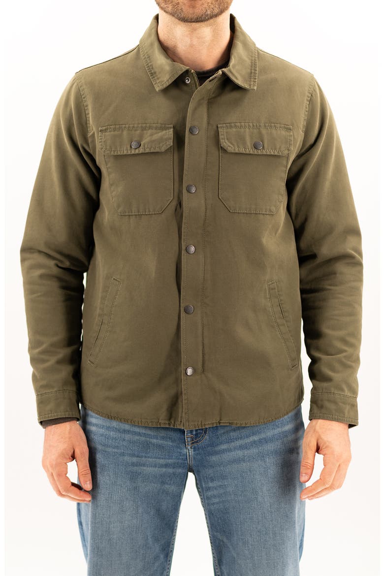 Insulated Cotton Canvas Deck Jacket, Main, color, IVY GREEN