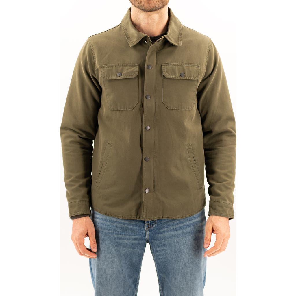 Devil-dog Dungarees Insulated Cotton Canvas Deck Jacket In Green