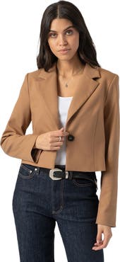 Saint + Sofia Astrid Crop Blazer