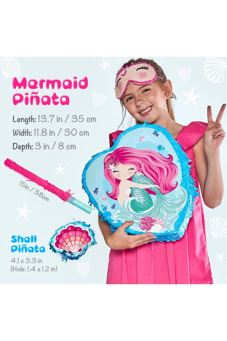 Mermaid-Pinata, Alternate, color, Pink
