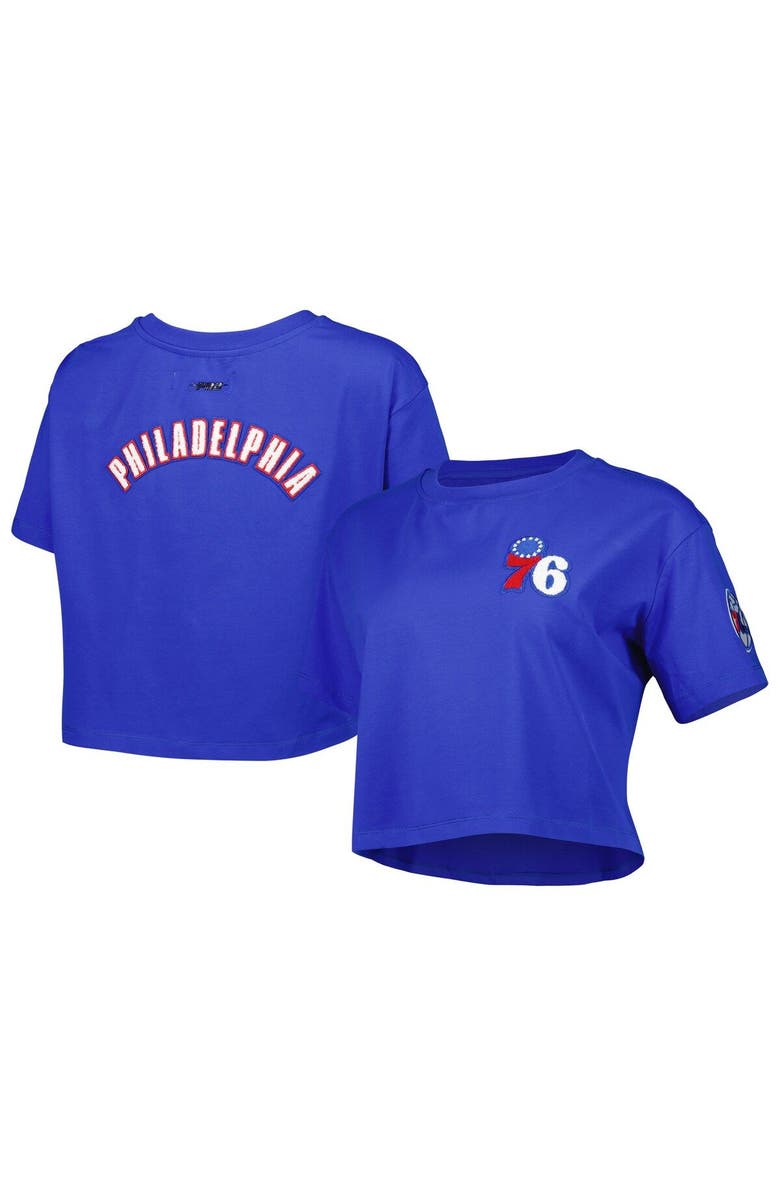 PRO STANDARD Women's Pro Standard Royal Philadelphia 76ers Classics Boxy T-Shirt, Main, color, Royal