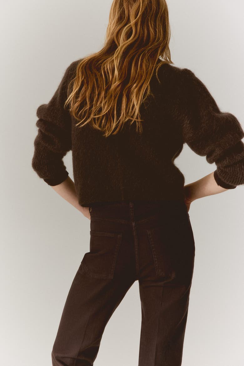 Bootcut High Jeans, Alternate, color, Dark brown