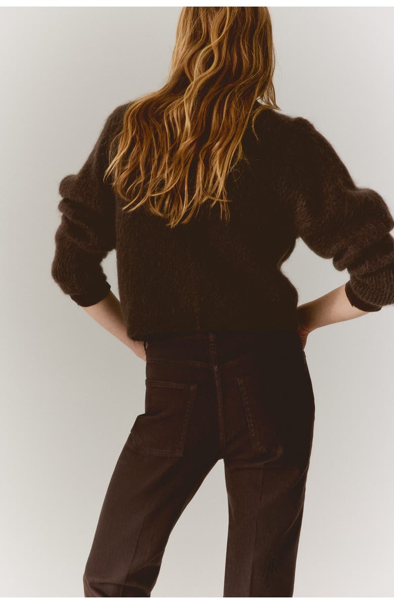 H&M Bootcut High Jeans, Alternate, color, Dark Brown