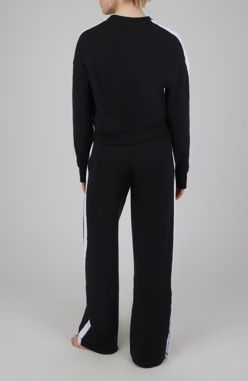 Yogalicious Cloud Plush Meet & Greet Sweatshirt & Pants 2-piece Set In Black