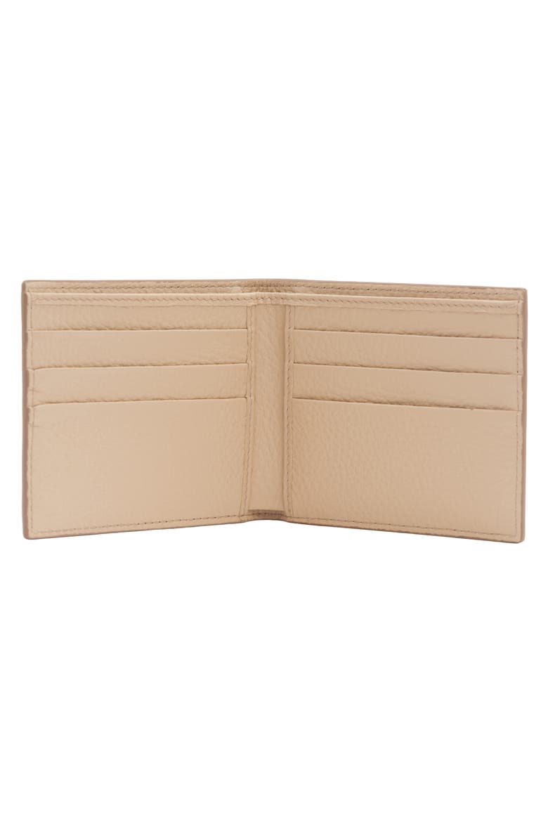 DG Quilted Leather Bifold Wallet, Alternate, color, SABBIA