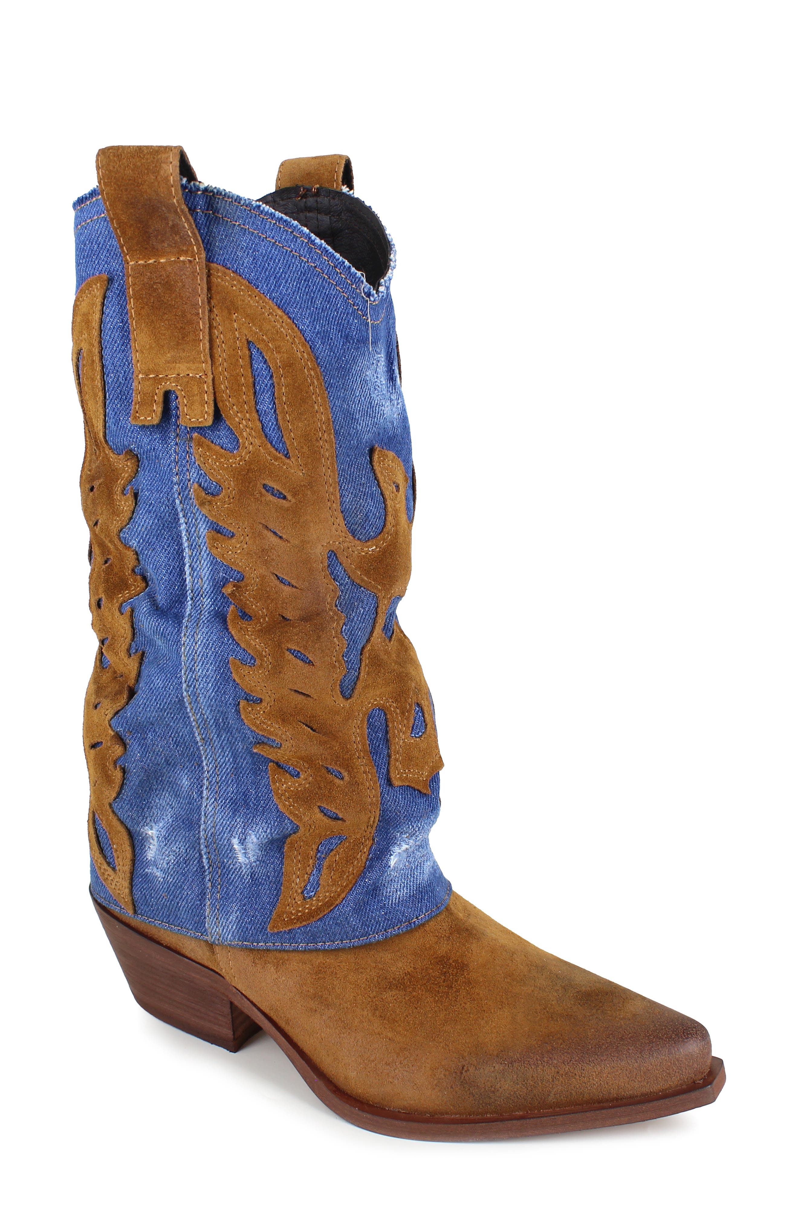 ZIGI Elif Western Boot, Main, color, Tan Blue D