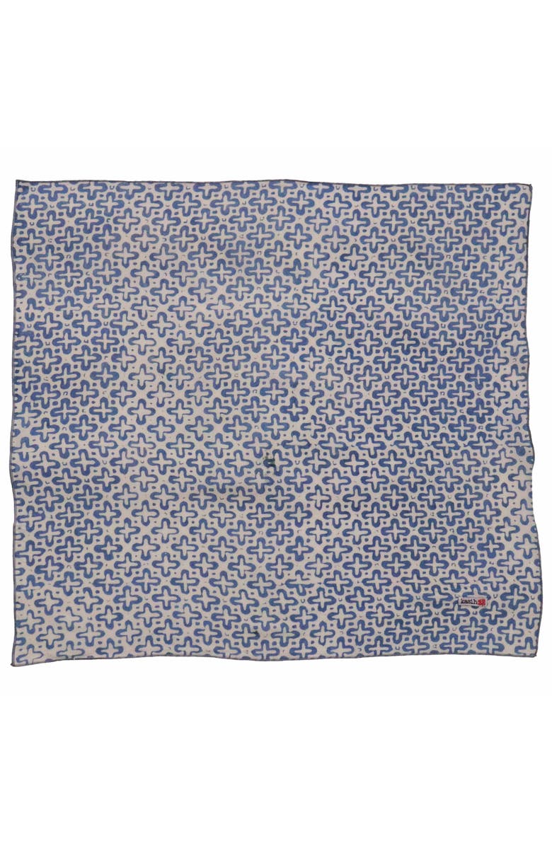 Kasih Coop Botanically Dyed Batik Bandana, Main, color, Blue