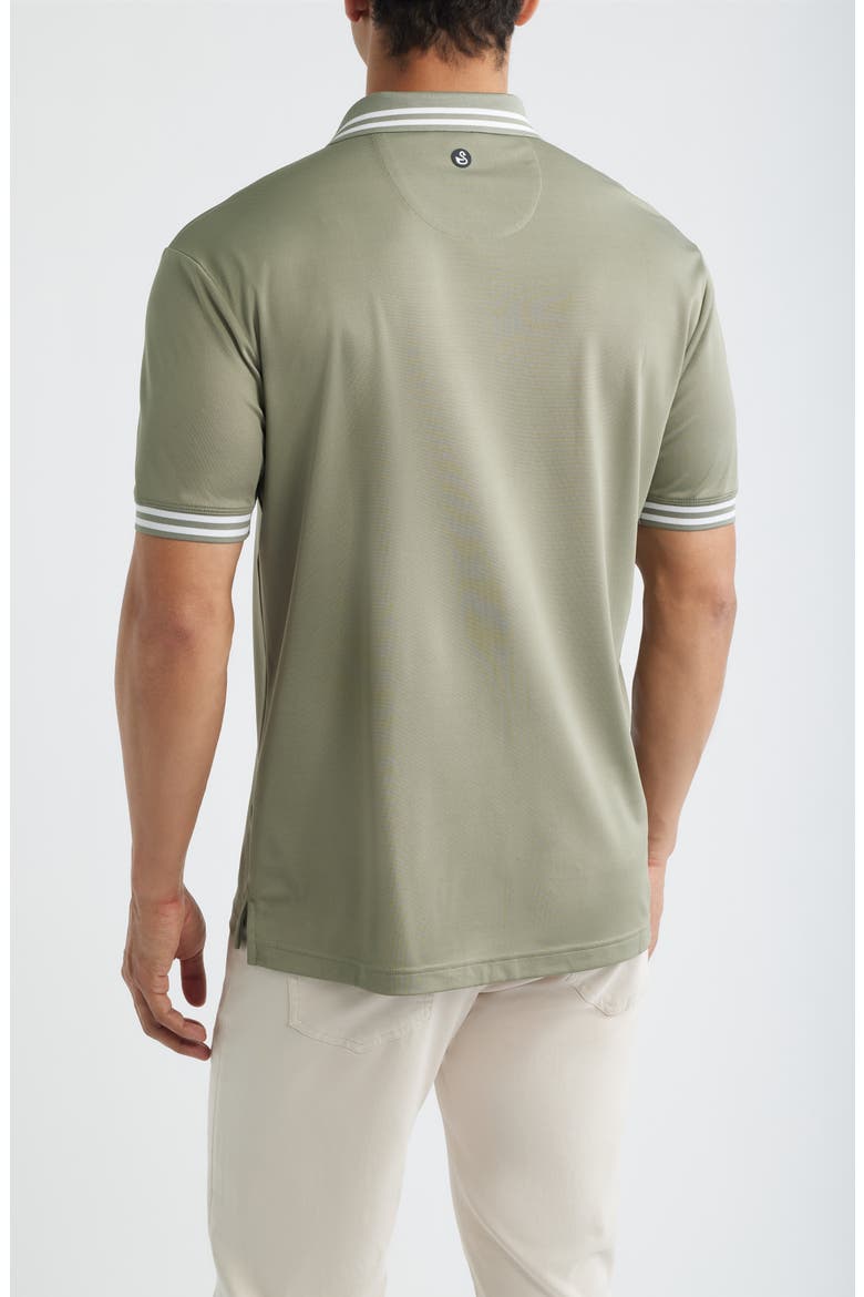 Thatcher Tipped Performance Polo, Alternate, color, OLIVE