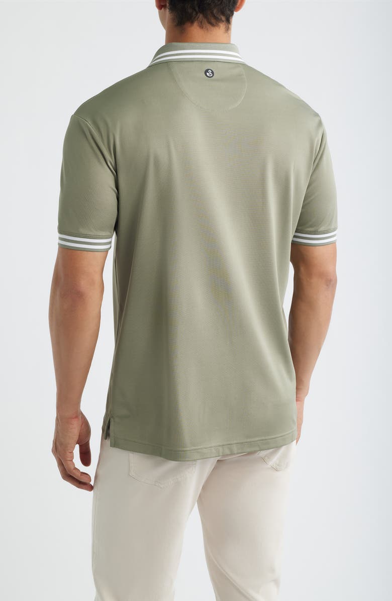 Swannies Thatcher Tipped Performance Polo, Alternate, color, Olive