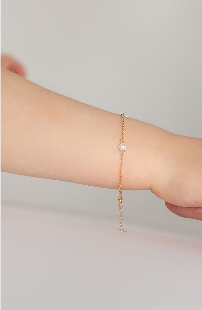 In Season Jewelry 14k Polished Cross Bracelet, Alternate, color, Gold