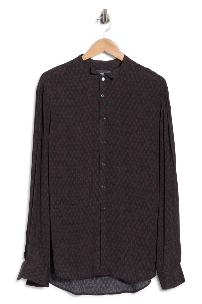 Arthur Band Collar Shirt, Main, color, PRUCE