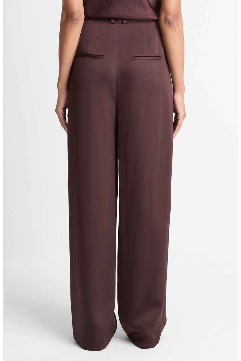 Wide Leg Pleated Pants, Alternate, color, DARK FIG